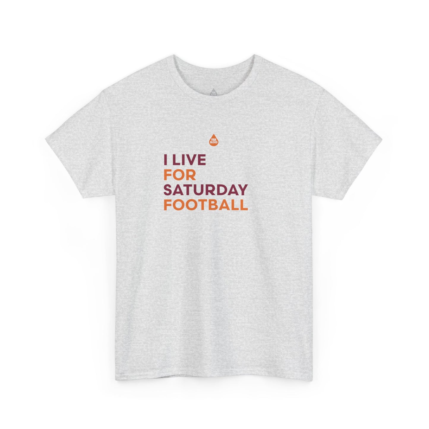 Maroon & Orange Saturday Football T-Shirt
