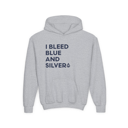 I Bleed Blue & Silver Kid's Hoodie
