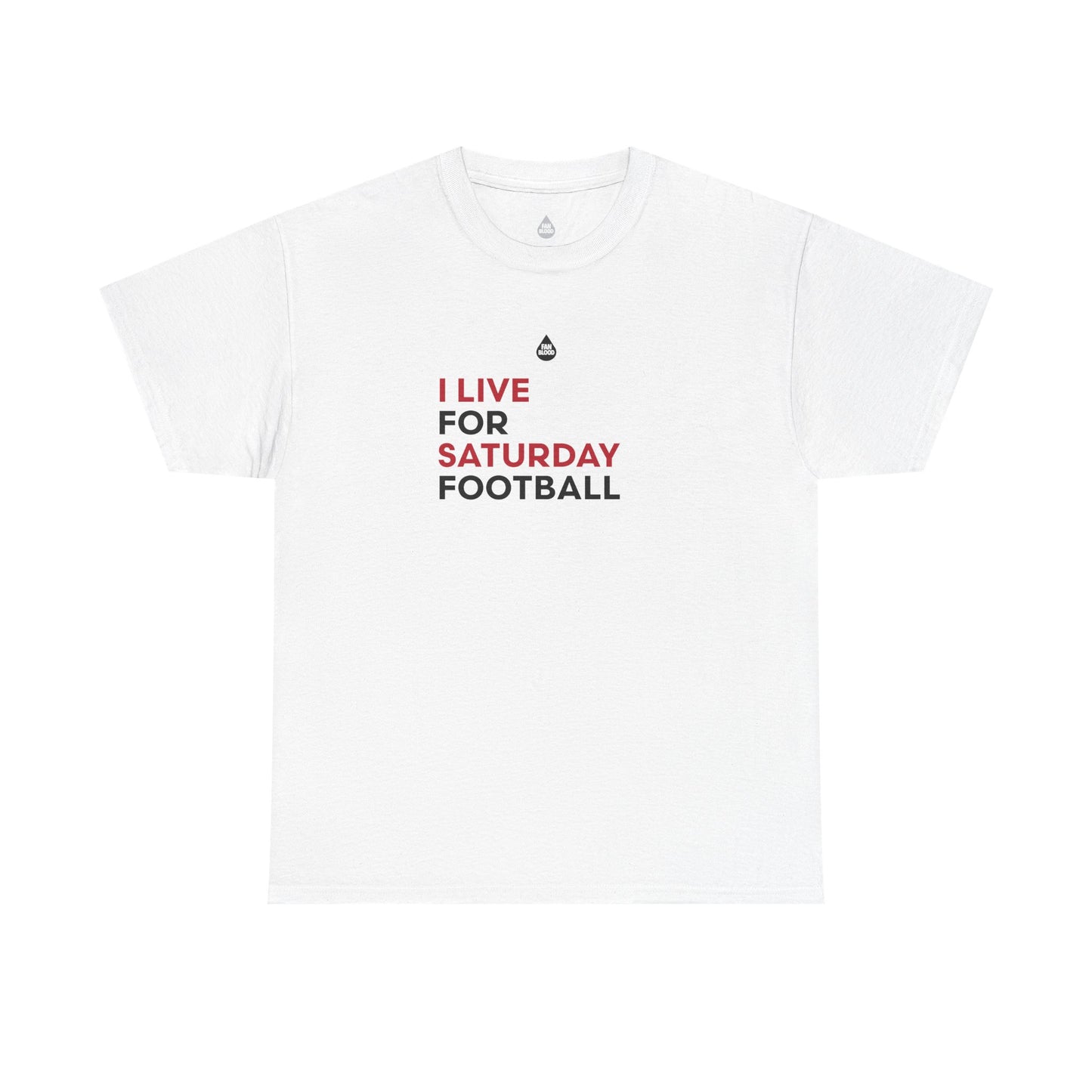 Black & Red Saturday Football T-Shirt