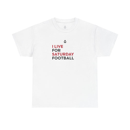 Black & Red Saturday Football T-Shirt