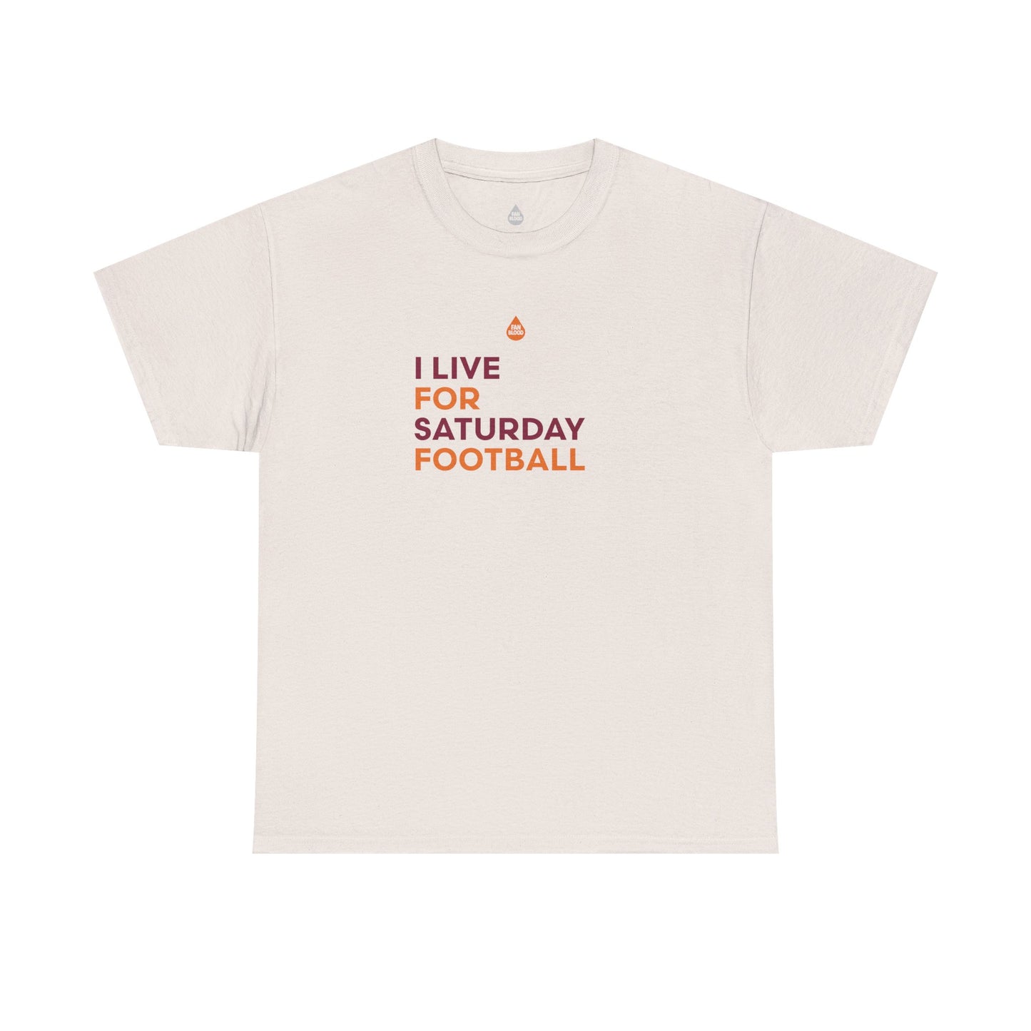 Maroon & Orange Saturday Football T-Shirt