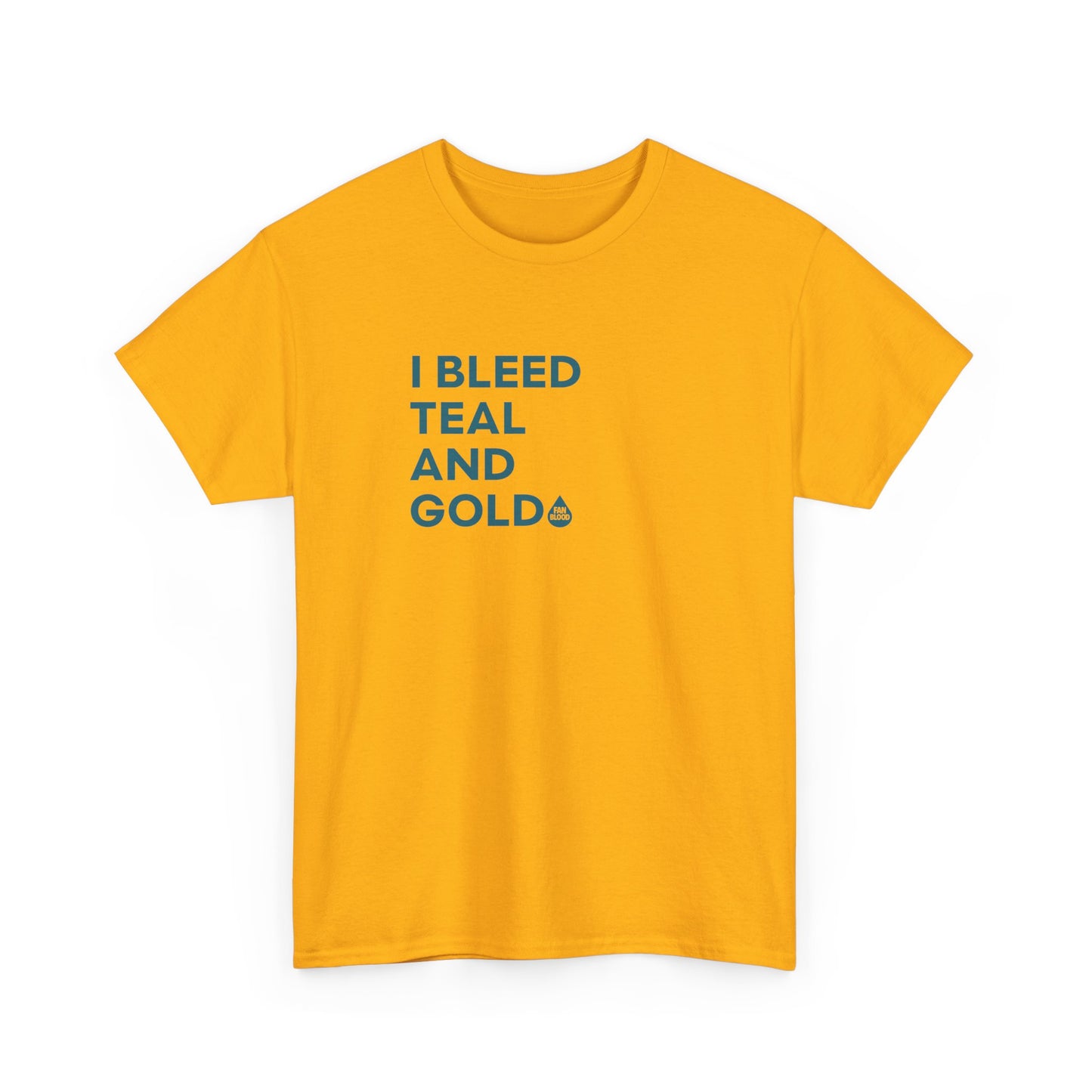 I Bleed Teal & Gold T