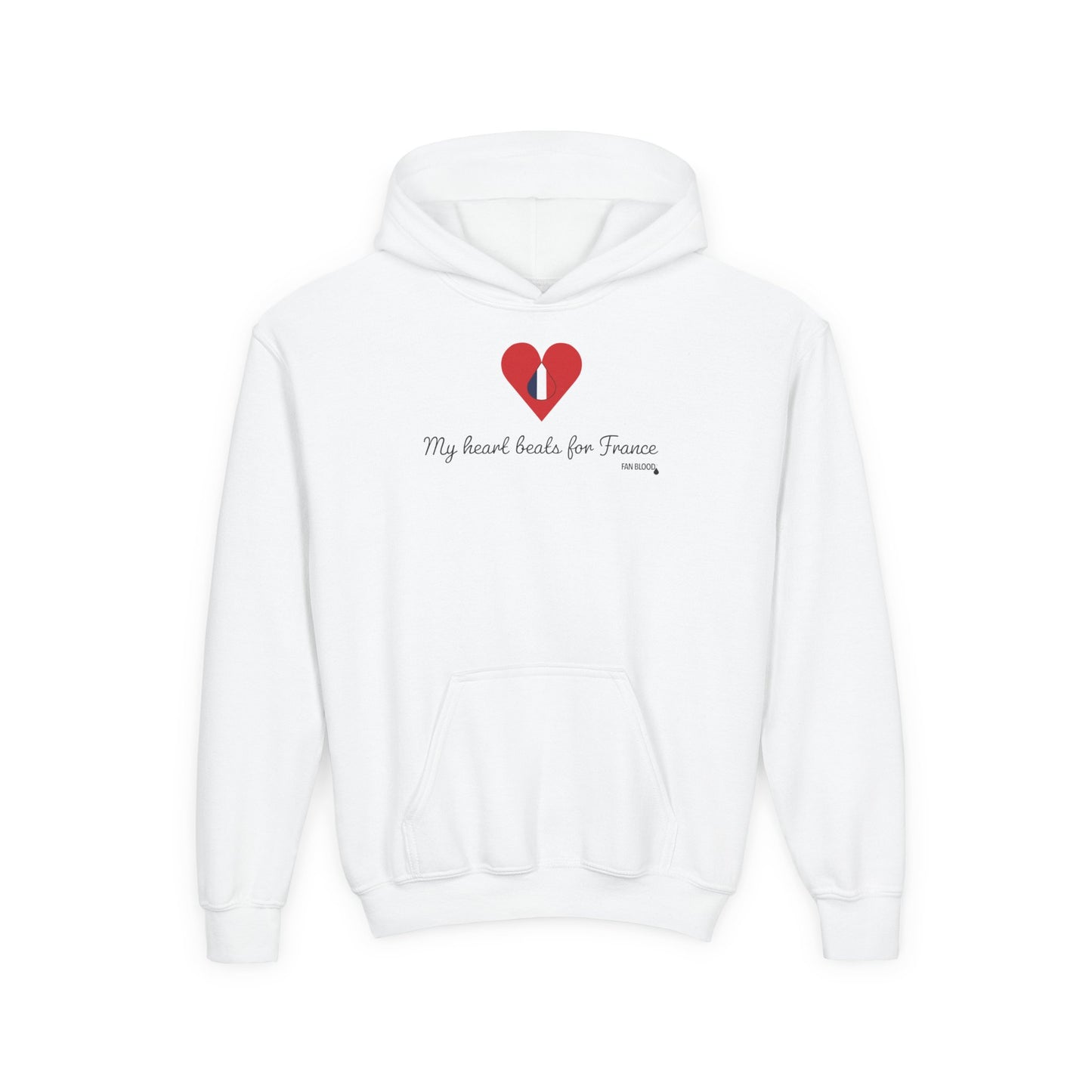 France Heart Beats Kid's Hoodie