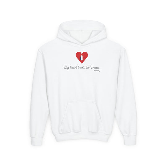 France Heart Beats Kid's Hoodie