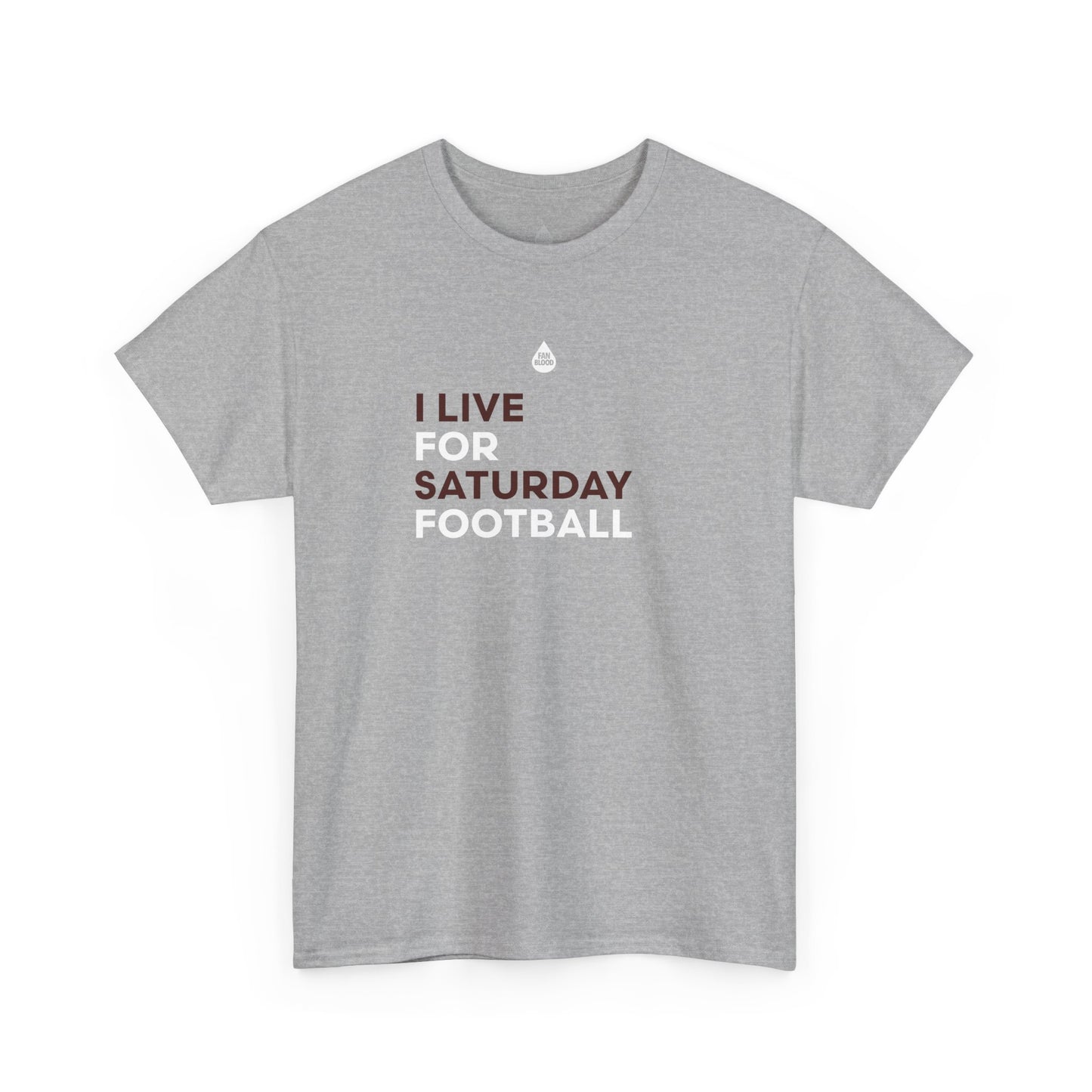 Maroon & White Saturday Football T-Shirt