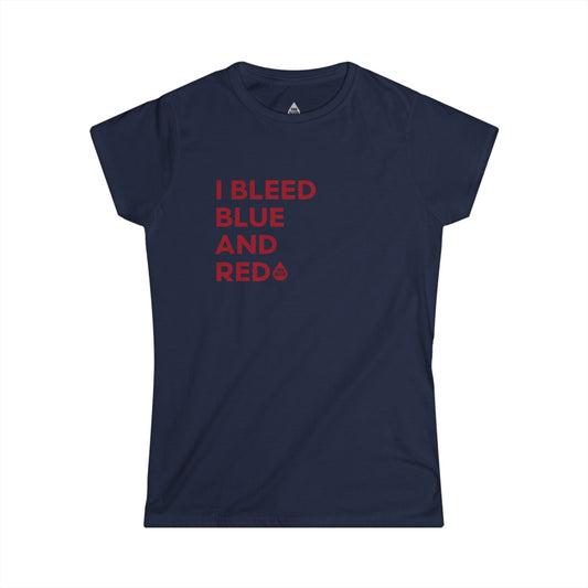 I Bleed Blue & Red Women's T