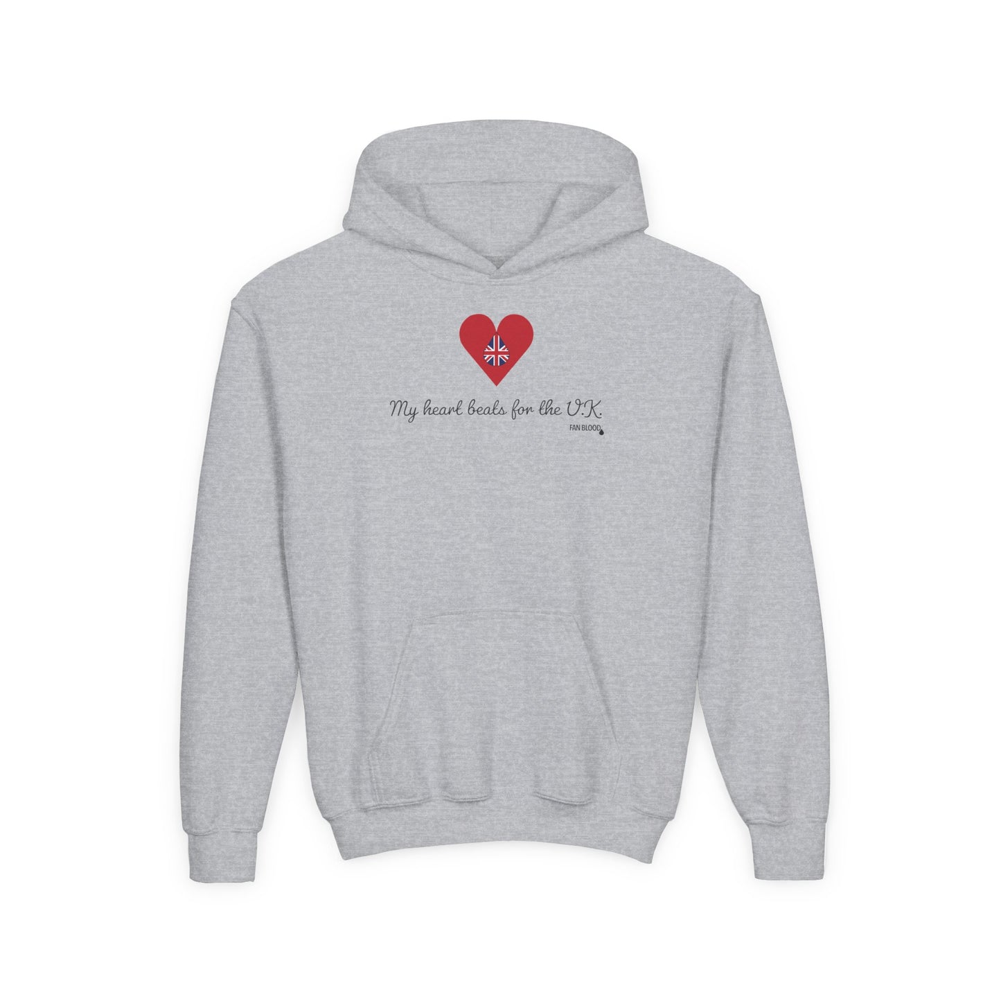 UK Heart Beats Kid's Hoodie