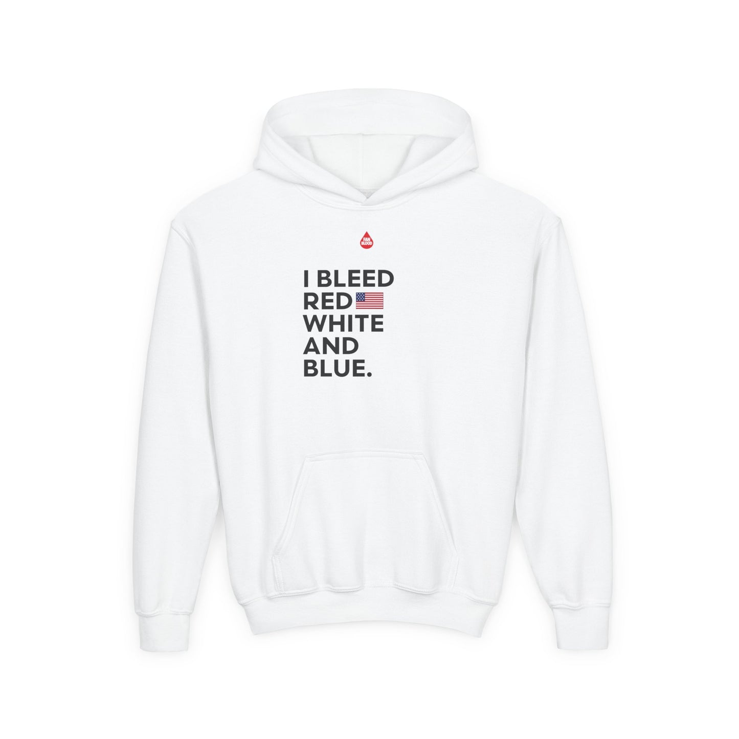 I Bleed Red, White And Blue Kid's Hoodie
