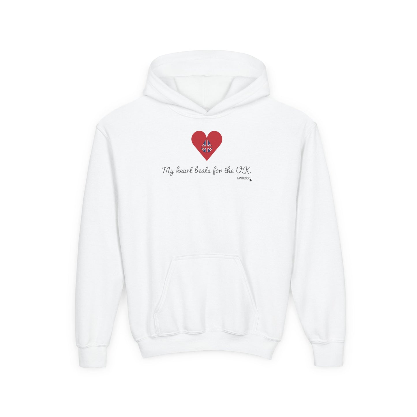 UK Heart Beats Kid's Hoodie