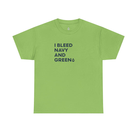 I Bleed Navy & Green T