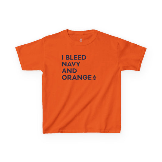 I Bleed Navy & Orange Kid's T