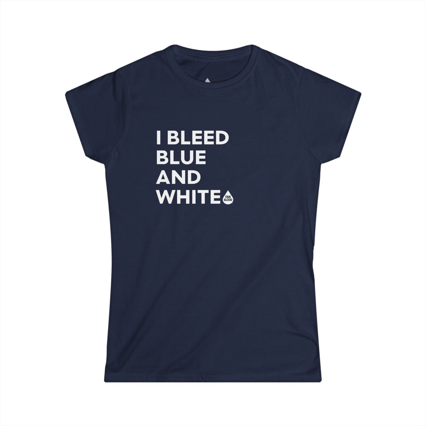 I Bleed Blue & White Women's T