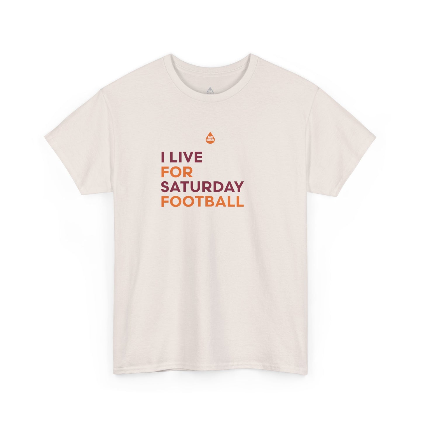 Maroon & Orange Saturday Football T-Shirt